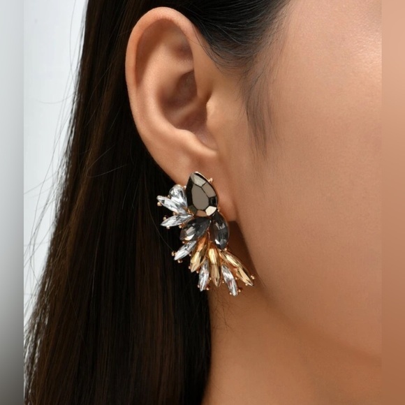 New Elegant Gold And Silver Women's Earrings